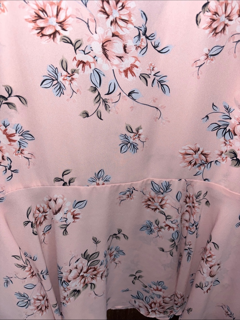 torrid Blush Pink Floral V-Neck Ruffle Sleeve Tunic - Picture 5 of 8